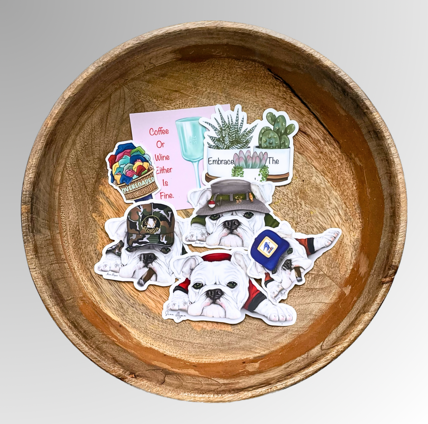 Fisherman Bulldog Sticker