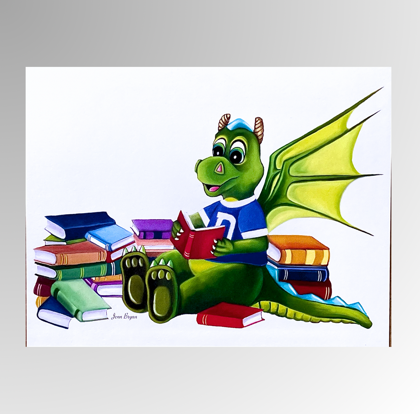 Dragons Love To Read Note Card