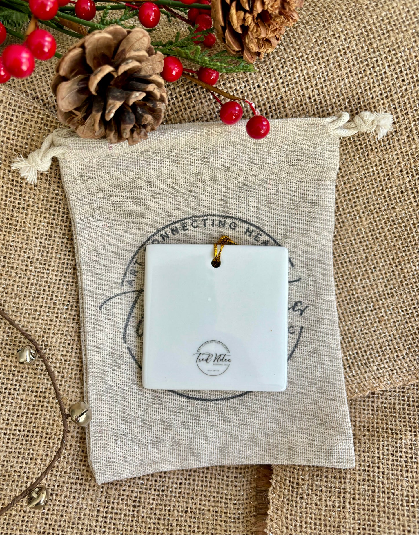 Merry Christmas Poinsettia Ornament 2023