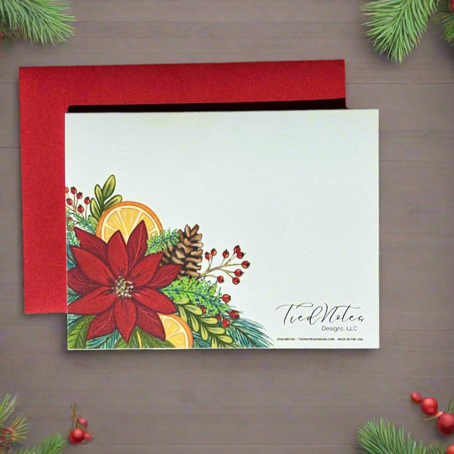 Christmas Poinsettia Greeting Card