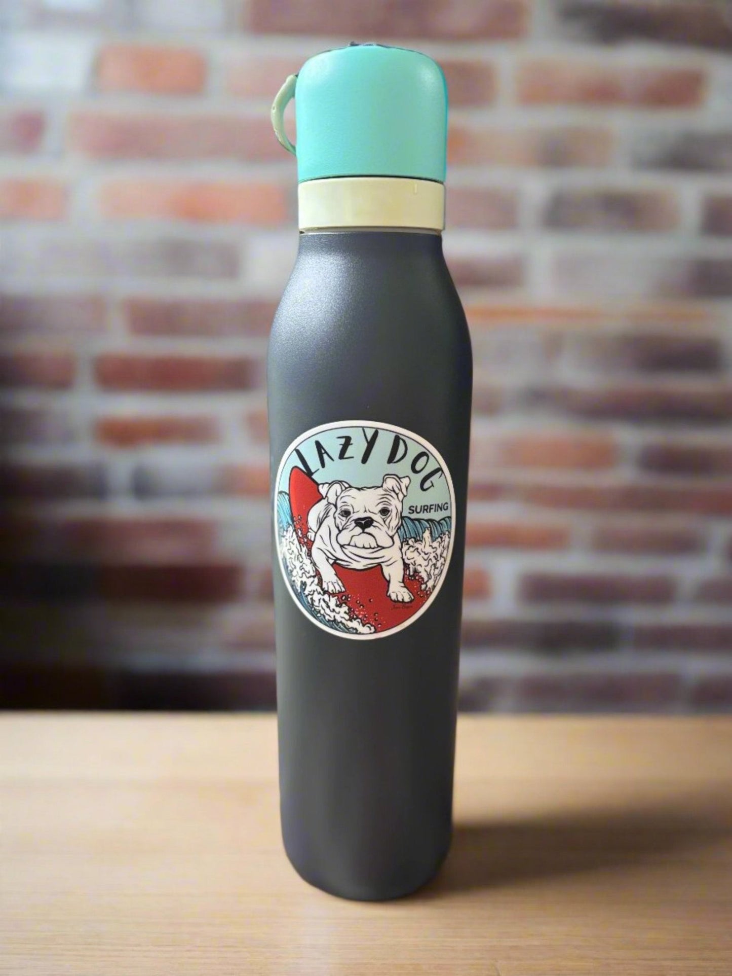 Lazy Dog Surfing Sticker