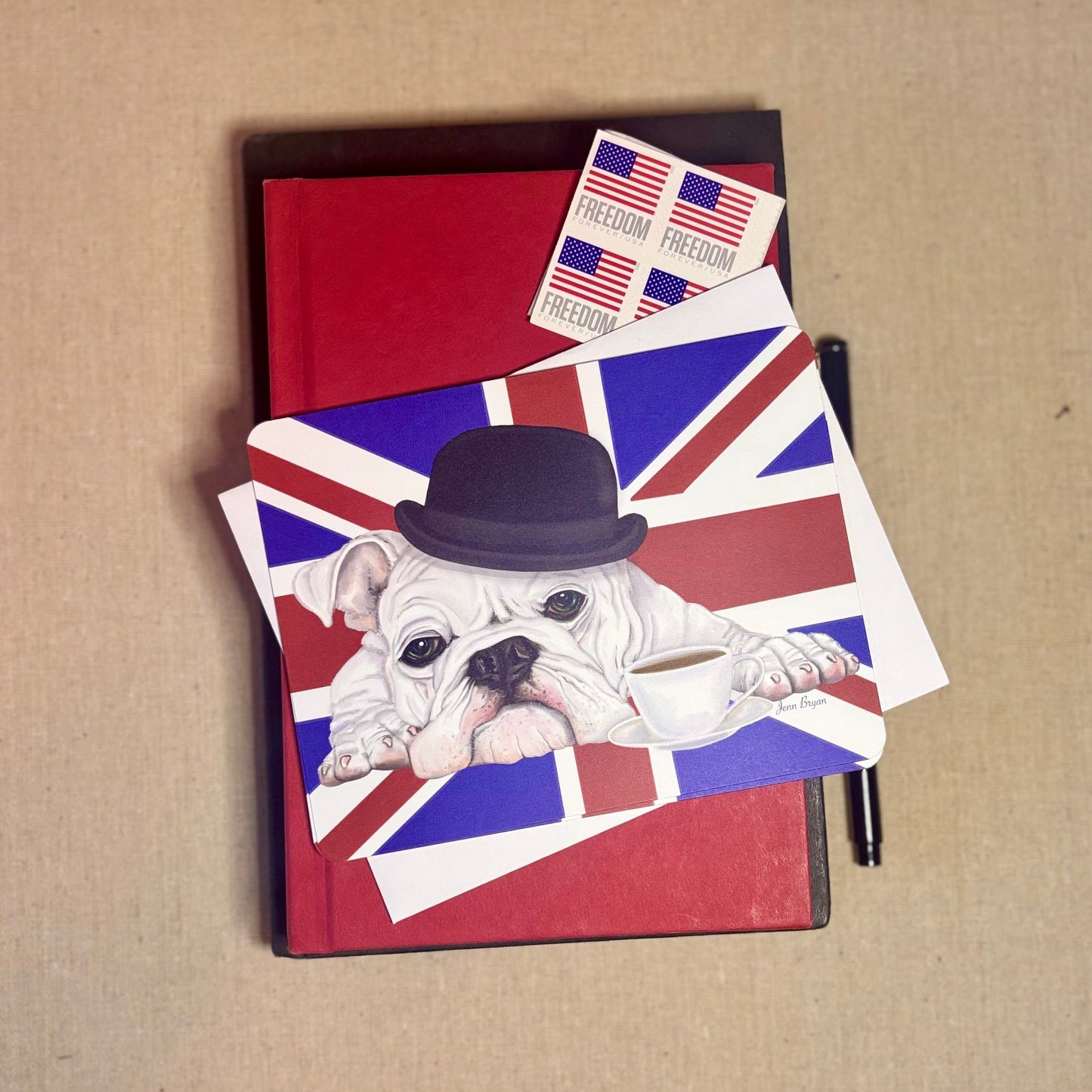 London Bulldog Flat Note Card