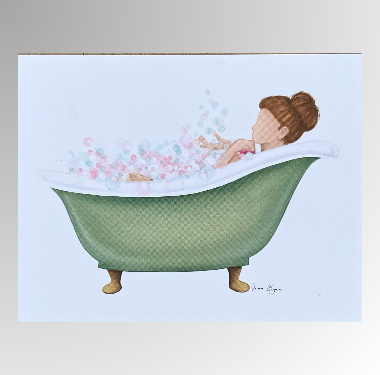 Woman in Bath with Red Hair