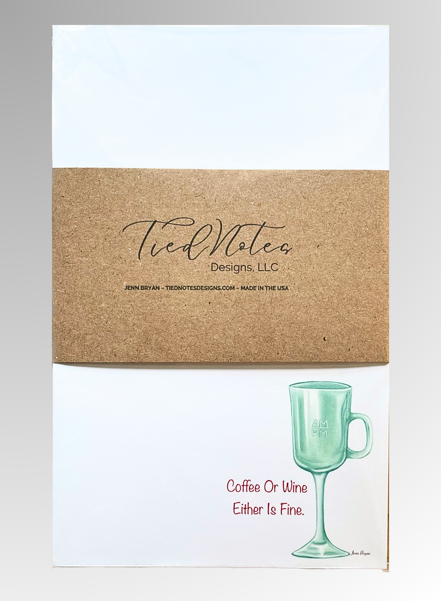 Coffee or Wine Either is Fine Notepad (5x8 in )