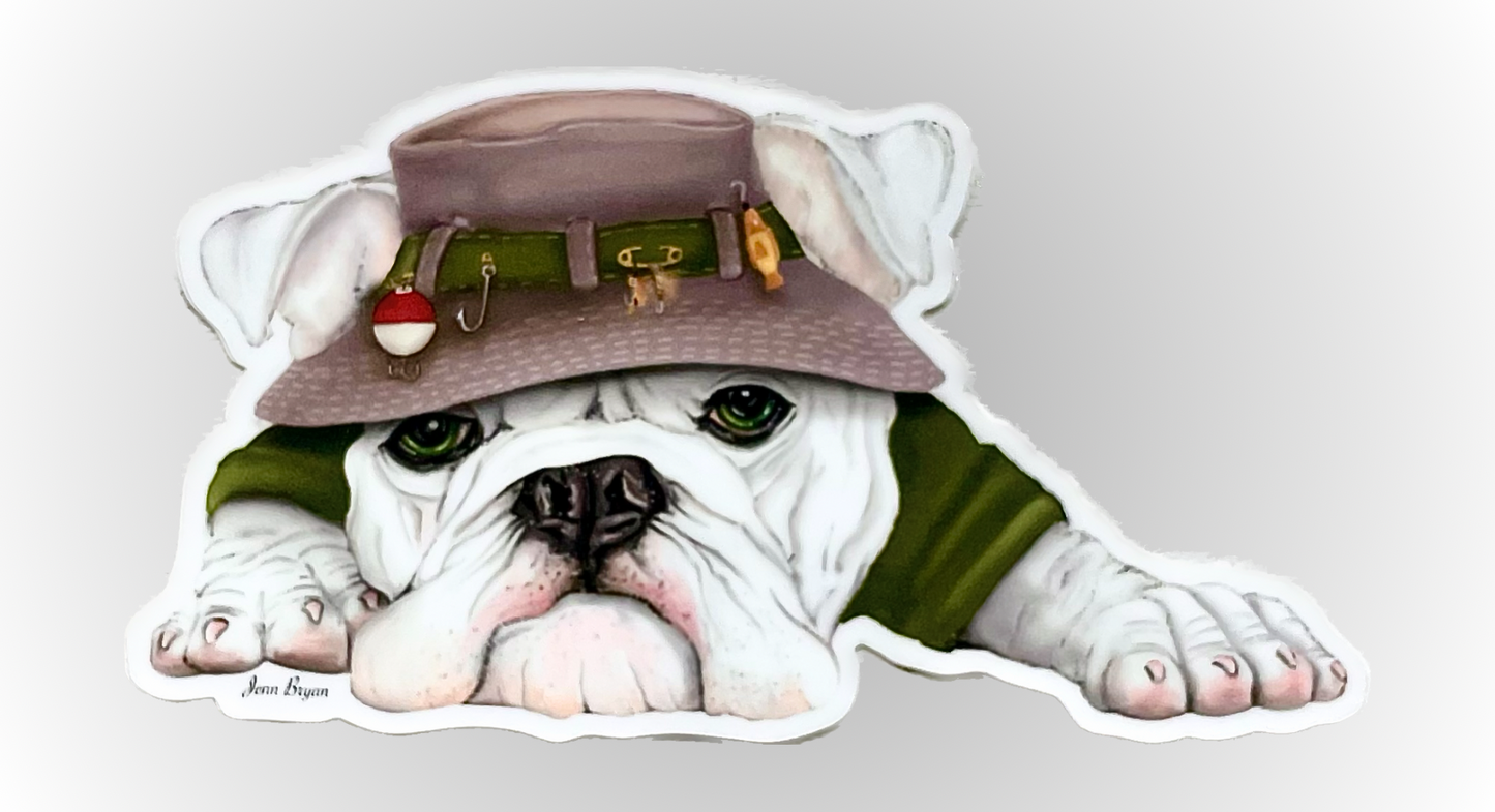 Fisherman Bulldog Sticker