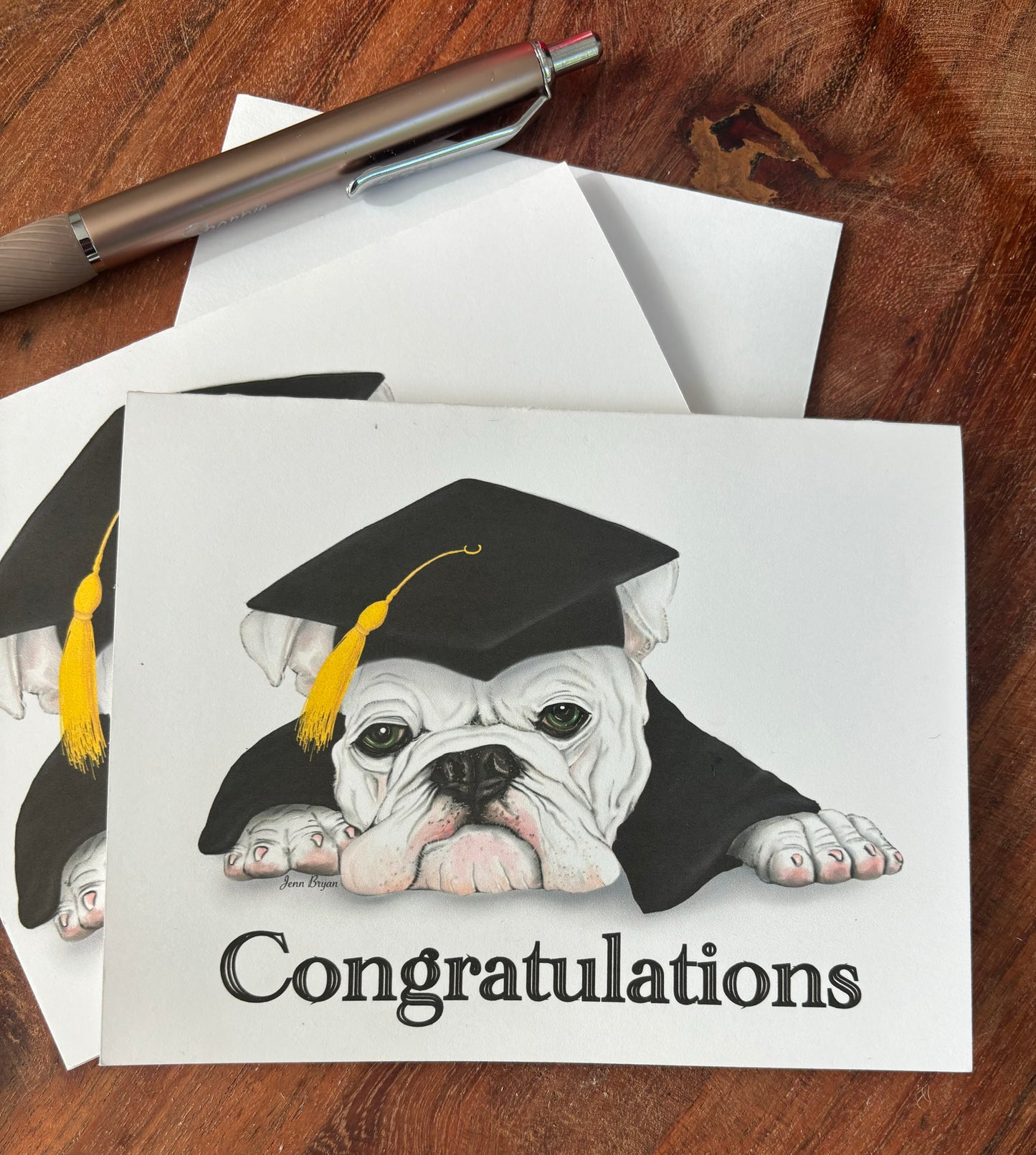 Bulldog Graduation card