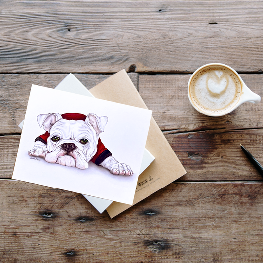 Bulldog Note Card
