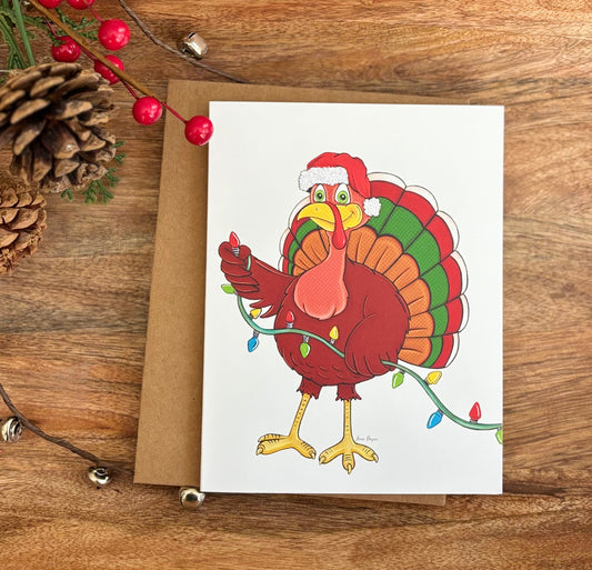 Turkey Christmas Greeting Card Gift Set of 6