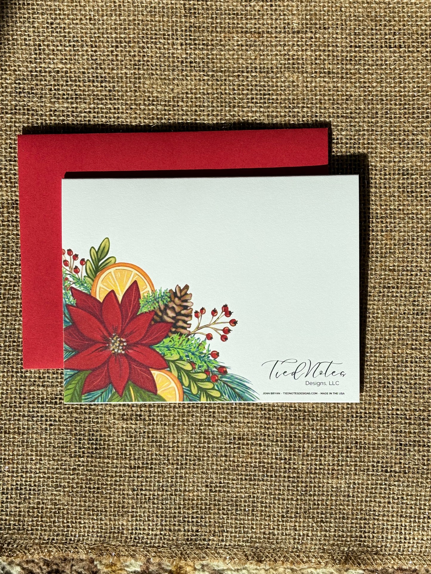 Christmas Poinsettia Greeting Card