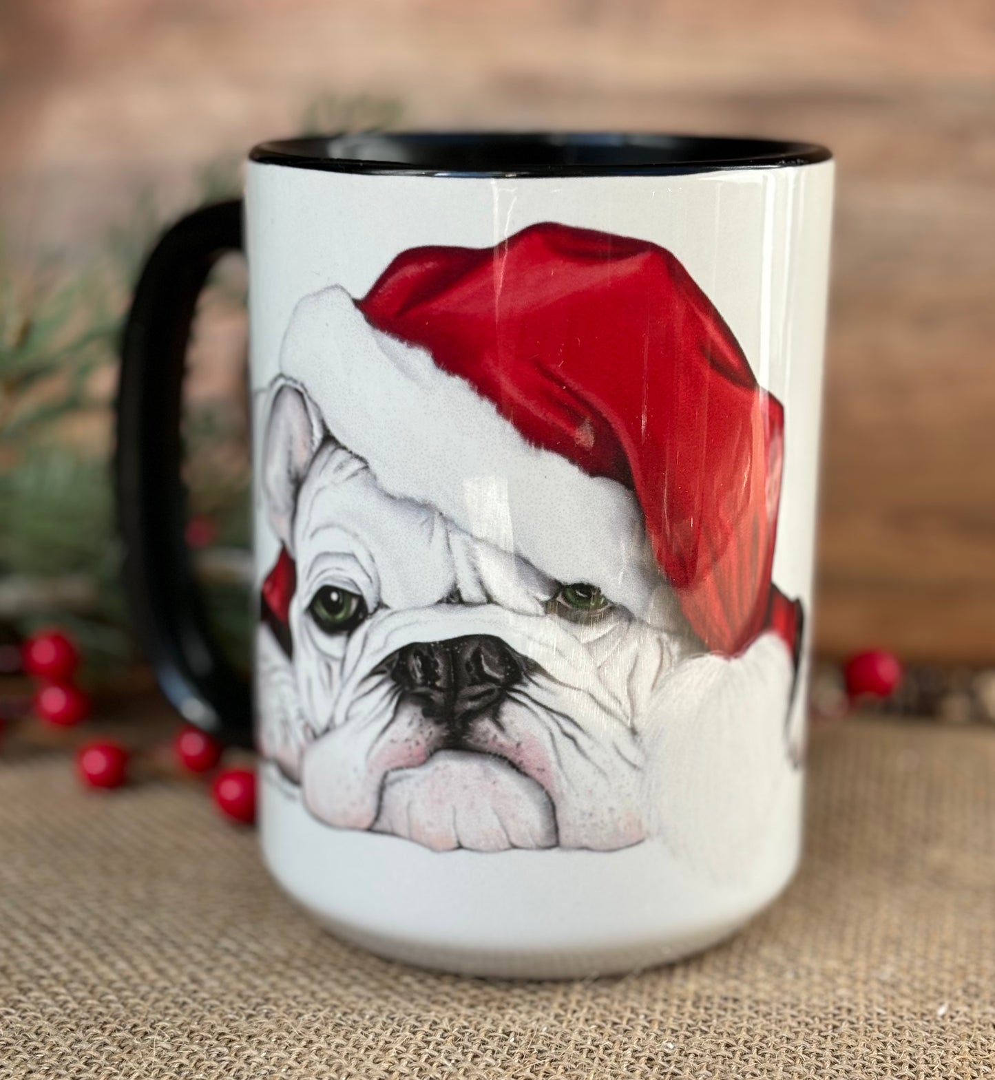 Santa Bulldog Mug