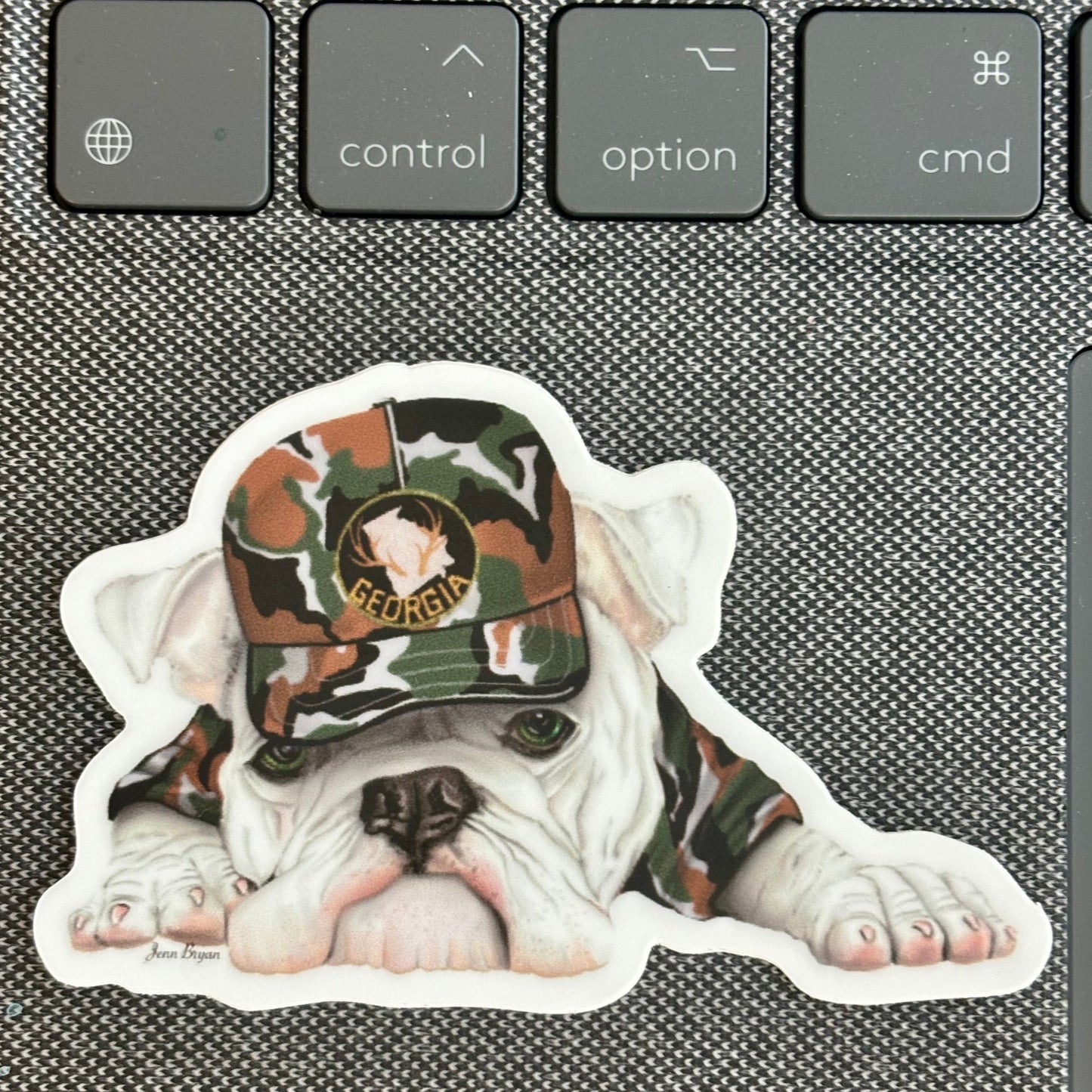 Small Camo Bulldog Sticker