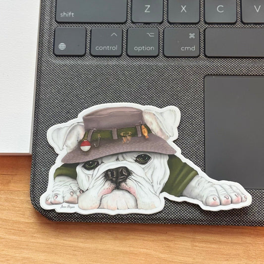 Fisherman Bulldog Sticker