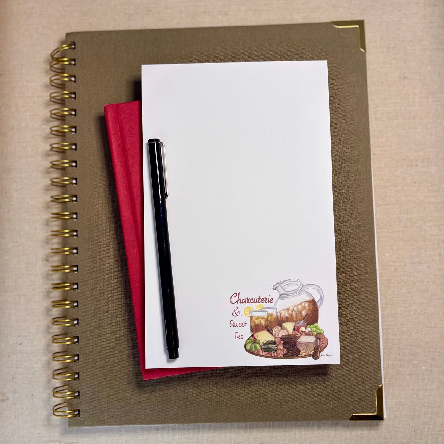 Charcuterie and Sweet Tea Notepad 50 Sheets ( 5x8 in.)