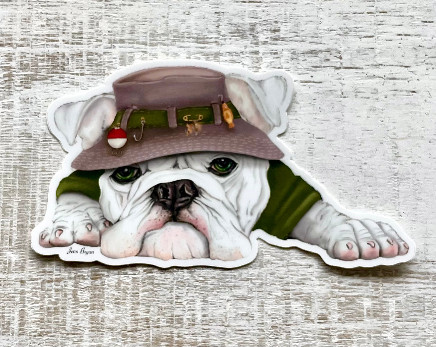 Fisherman Bulldog Sticker